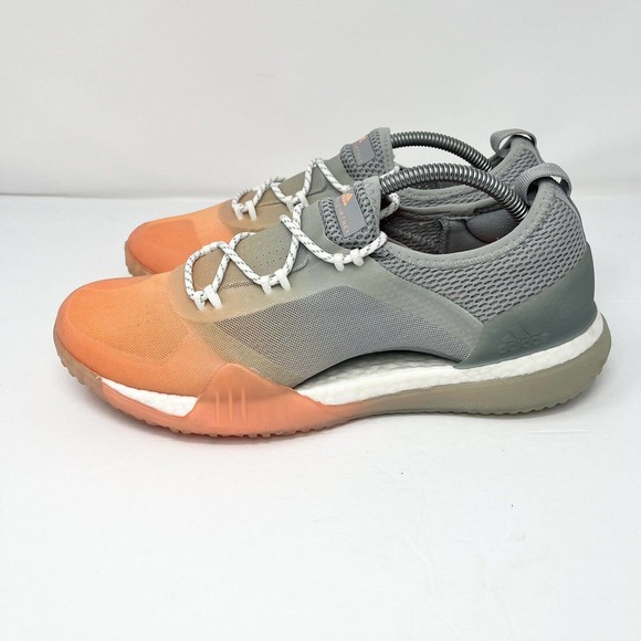 Women’s Adidas By Stella McCartney Pureboost XTr 3.0 Orange/gray Size‎ 9.5 - Picture 8 of 13